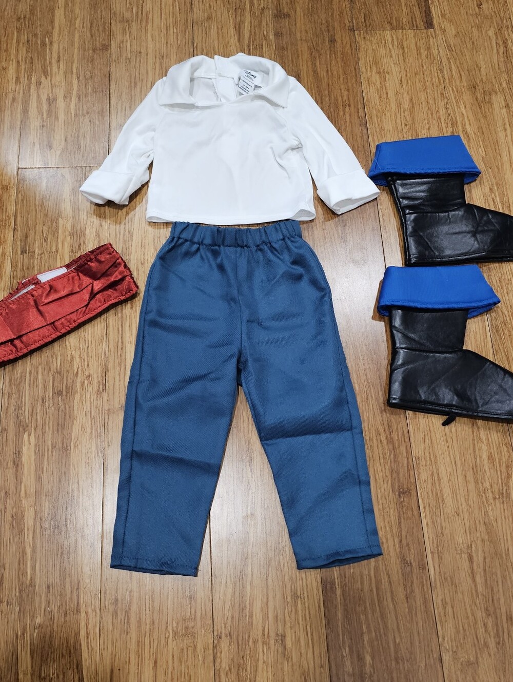 Disney Prince Eric Costume 12-18M Little Mermaid Toddler Shirt Pants Boots Sash